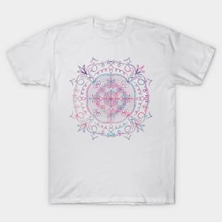 Colorful Flowers & Hearts Mandala T-Shirt